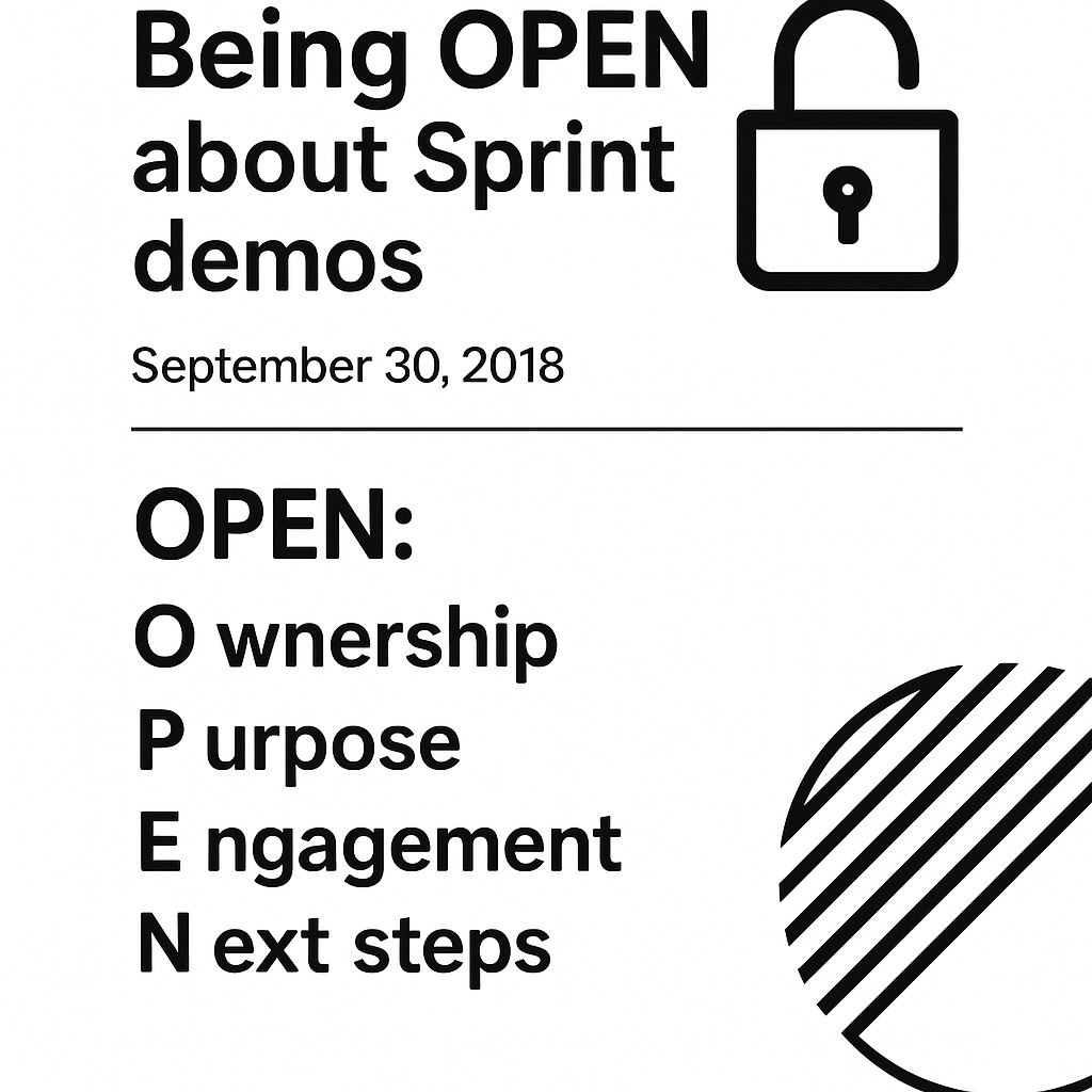 Being OPEN about Sprint demos